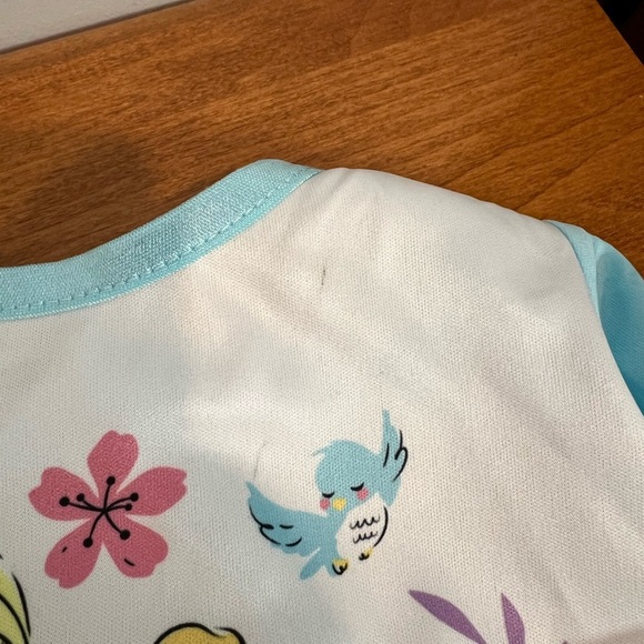 Disney Princess Pyjama Set Shirt & Pants - Blue and Pink Size 3T Girls - Picture 5 of 8